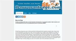 Desktop Screenshot of bauvoranfrage.com