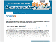 Tablet Screenshot of bauvoranfrage.com